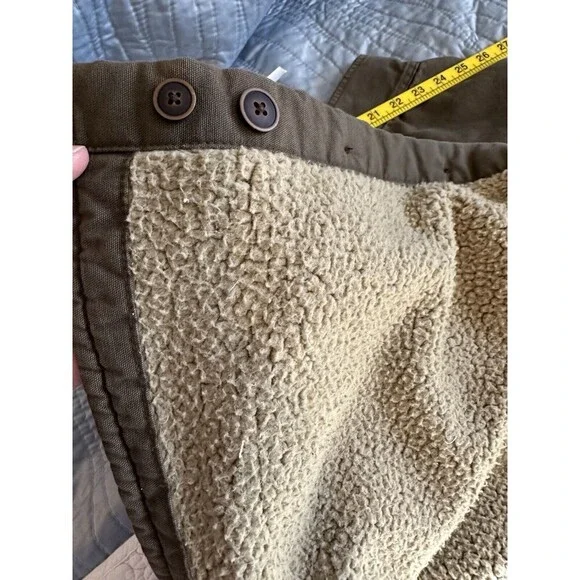 Vtg OUTDOOR LIFE Men's XL Fleece Lined Coat Jacket Cotton Brown Denim Hunting - Picture 15 of 16